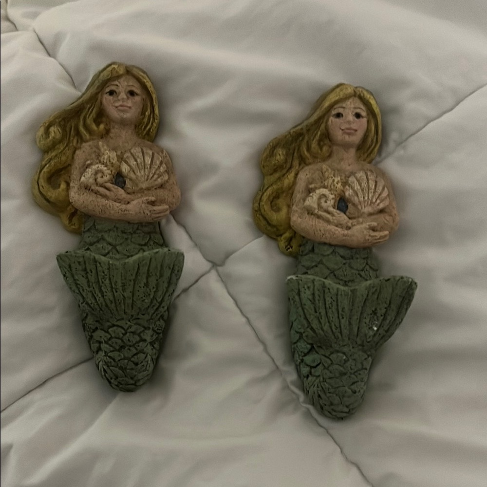 Mermaid Wall Decor Set - Green and Gold